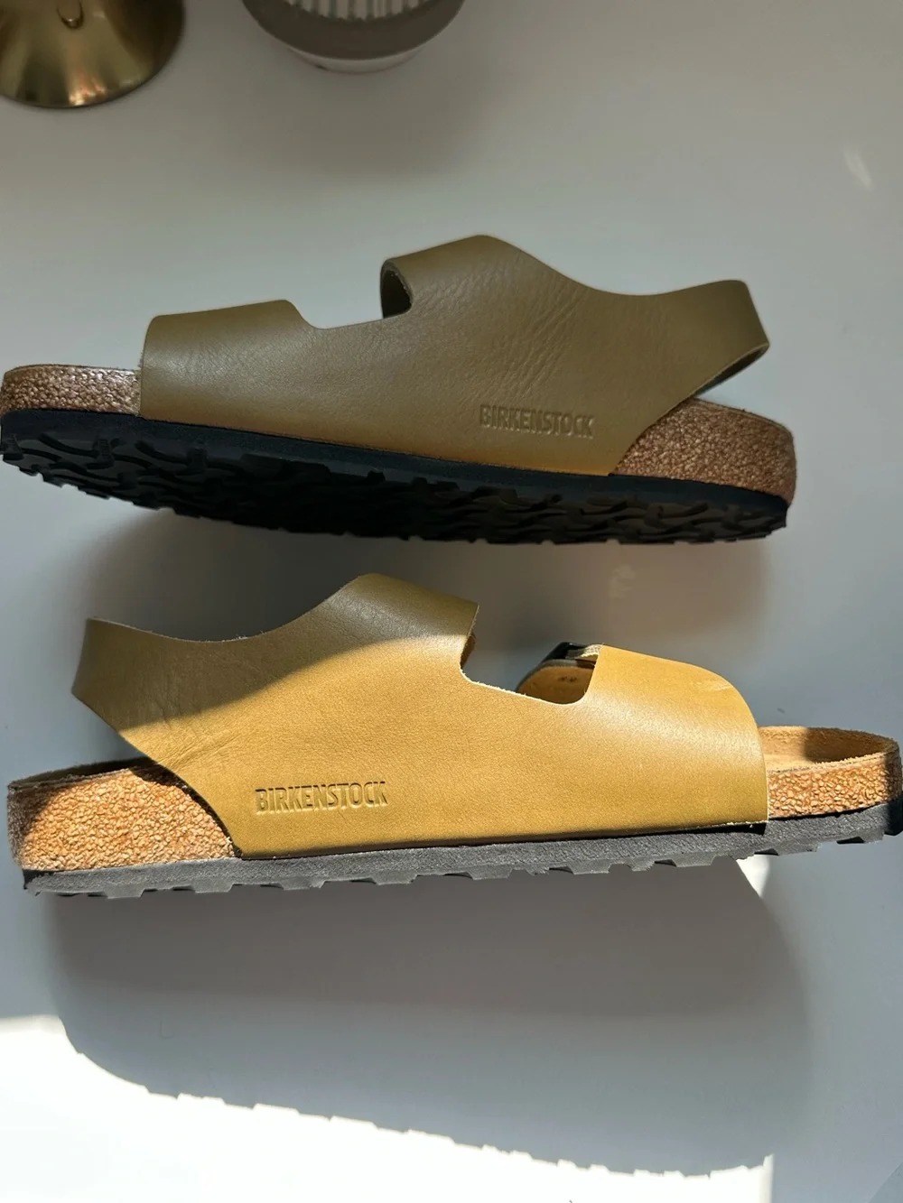 🆕 Birkenstock Men Two-Buckle Slingback Sandals color Tan Size 9.5 Men